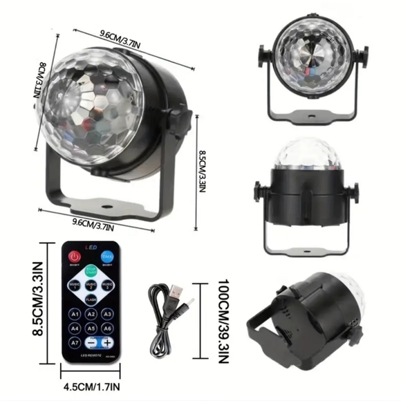 Crystal Remote Control Seven Color Rotating Projection light - Picture 3 of 3